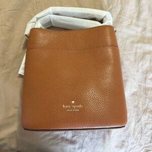 Brand New Kate Spade Bucket Bag, Dark Tan Color